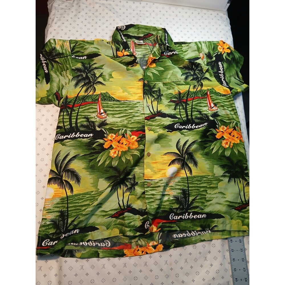 Rima Short Sleeve Button Up Hawaiian Shirt Men's Size XL
